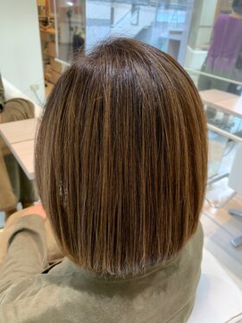 ヘアアンドネイルイミュン(Hair&Nail immune) うるツヤバレイヤージュ 30代40代50代 藤沢 カラーで髪質改善