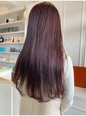 ラベンダーピンク  艶カラー 髪質改善カラー ダメージレス