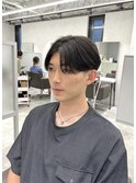 大人ヘアセンターパート　こぼしバング