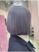 ダブルカラーラベンダーアッシュカラーケアブリーチハイトーン