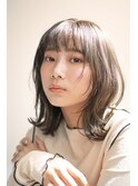 ミディアムヘア/ショコラベージュ/ボブルフ/新宿