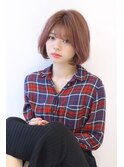 ローライトことりベージュ大人かわいい小顔スリークボブ大人ボブ