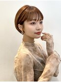 ★くびレイヤーエモージュ斜めバングイメチェン愛されショート