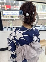 プティクローシェ バイ クオーレ(petite cloche by CUORE) 浴衣ヘア ルーズアップスタイル