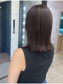 ダークオリーブグレー、切りっぱなしロブ