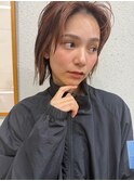 マニッシュショートボブなアッシュグレーカラー/小顔カット