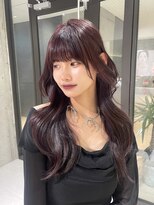 ロンドミラー 博多店(Lond Mirror)&nbsp;小顔顔周りカット/ワインレッドカラー