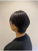 大人かわいい　すっきり爽快黒髪ショート　髪質改善