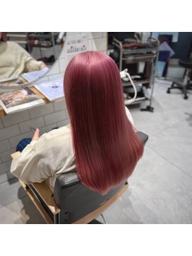 ミエル ヘア 新宿(miel hair) ピンクカラー☆ブリーチカラー　【新宿】