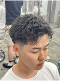 ピンパーマテーパーフェード