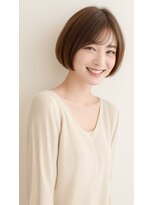 小顔効果丸みショートボブ