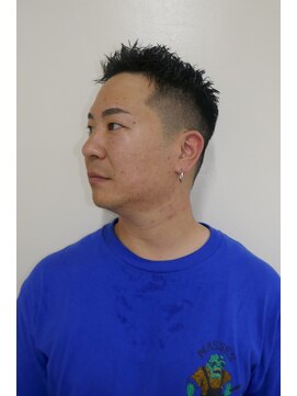 ルックグッドストア(LOOK GOOD STORE) メンズカットアップバングスパイキーショートブルーブラック