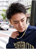 アップバングショート　刈り上げ　短髪　鹿児島メンズカット