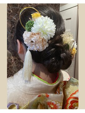 成人式用ダウンスタイル