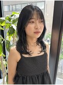 ブルーブラック×レイヤーカット