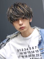 エイド 本店(aid)&nbsp;メンズハイライト無造作ソフトツイストスパイラルパーマメッシュ