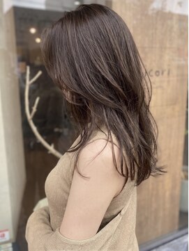 ニコリヘアワークス(nicori hair works) ロング×ローレイヤー×ラテブラウン2