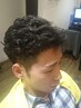 カット+シェービング+ポイントパーマ　￥8000～→￥7500～
