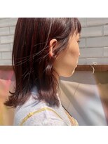 フェンヘアーアイス 中目黒(Fen.hair ici)&nbsp;ミディアムスタイル 外ハネ ピンク系カラー