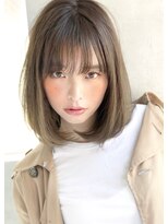 アグ ヘアー リル 志木東口店(Agu hair lilou) 《Agu hair 妹尾》大人かわいい色っぽボブ バニラベージュ