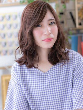 カバーヘア イヴ 戸頭店(COVER HAIR EVE) *EVE戸頭*外ハネアシンメトリー小顔ミディアムb