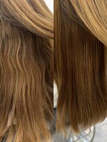 エスカーラ 表参道(THE ESCALA)&nbsp;ブリーチハイライトも髪質改善縮毛矯正でサラ艶【タビラマユミ】