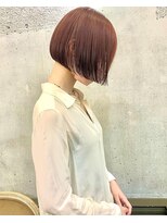 ジョージ(Jo-Ji)&nbsp;コンパクトボブ ミニボブ オレンジブラウン ブリーチ無しカラー