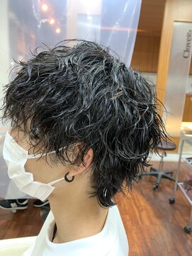 サロンドクローバー(Salon de CloveR) 波巻きパーマ×マッシュウルフ