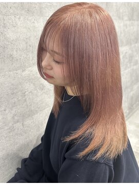 ルイス(L'wis) ピンクミルクティー学割U24ケアブリーチ渋谷10代20代ハイトーン