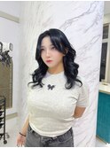 コテ巻き風パーマ