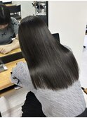 髪質改善トリートメントブリーチ無し縮毛矯正艶髪ストレート黒髪