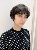 マッシュショートパーマスタイル小顔ショート骨格補正カット
