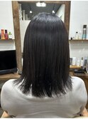 赤みのないブラウンカラー×ミディアムボブ【カミケン清明店】