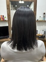 カミケン 清明店(kamiken.)&nbsp;赤みのないブラウンカラー×ミディアムボブ【カミケン清明店】