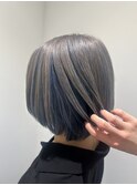 ツートンカラー,グレージュ,ネイビーブルー【草加】