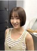 ブリーチなし大人可愛いマロンブラウン似合わせボブ