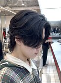 渋谷フェザーパーマニュアンスパーマ毛流れセンターパート