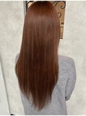 ホワイトグレージュミニウルフチェリーブラウンデジタルパーマ