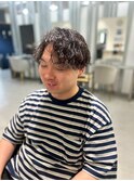 波巻きツイストスパイラルパーマ/フェザーパーマ/眉毛/メンズ