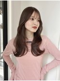 レイヤーカット ロングレイヤー 透明感カラー