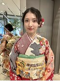 成人式ヘアセット×振袖着付けyu #お呼ばれヘア#ヘアセット#ヘア