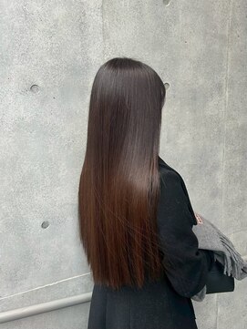 キャパ(CAPA) ダークブラウン×艶ロングストレート(茅ヶ崎/20代/髪質改善)