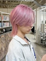 ファンド 千葉(fand) ウルフカット/刈り上げセンターパート/ペールピンク/千葉駅