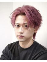 オーシャントーキョー 原宿(OCEAN TOKYO)&nbsp;メンズセンターパートピンクベージュフェザーパーマ