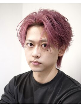 オーシャントーキョー 原宿(OCEAN TOKYO) メンズセンターパートピンクベージュフェザーパーマ