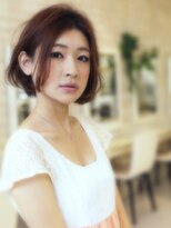 フォルテ ギンザ(FORTE GINZA) 【FORTE】ふんわりボブ★センターパート&耳かけで大人上品に