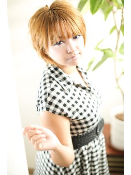 オーバーキャプテンネイキッド(OVER CAPTAIN NAKED) 【あゆ系王道ショート】小顔キュートラウンド前髪ショートver.02