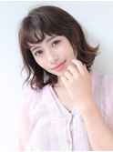 甘いだけじゃ物足りないフワっとナチュラルボブ