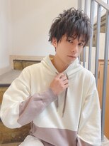 ルービック 和歌山(Rubik's)&nbsp;シンプル黒髪くせ毛風パーマ/ツーブロックマッシュショート