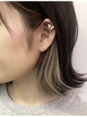 イヤリング(インナー)カラー☆シルバーアッシュ系